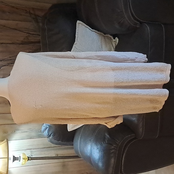 Women's Cream Open-Front Loose Knit Sweater Size 2XL - Picture 4 of 8
